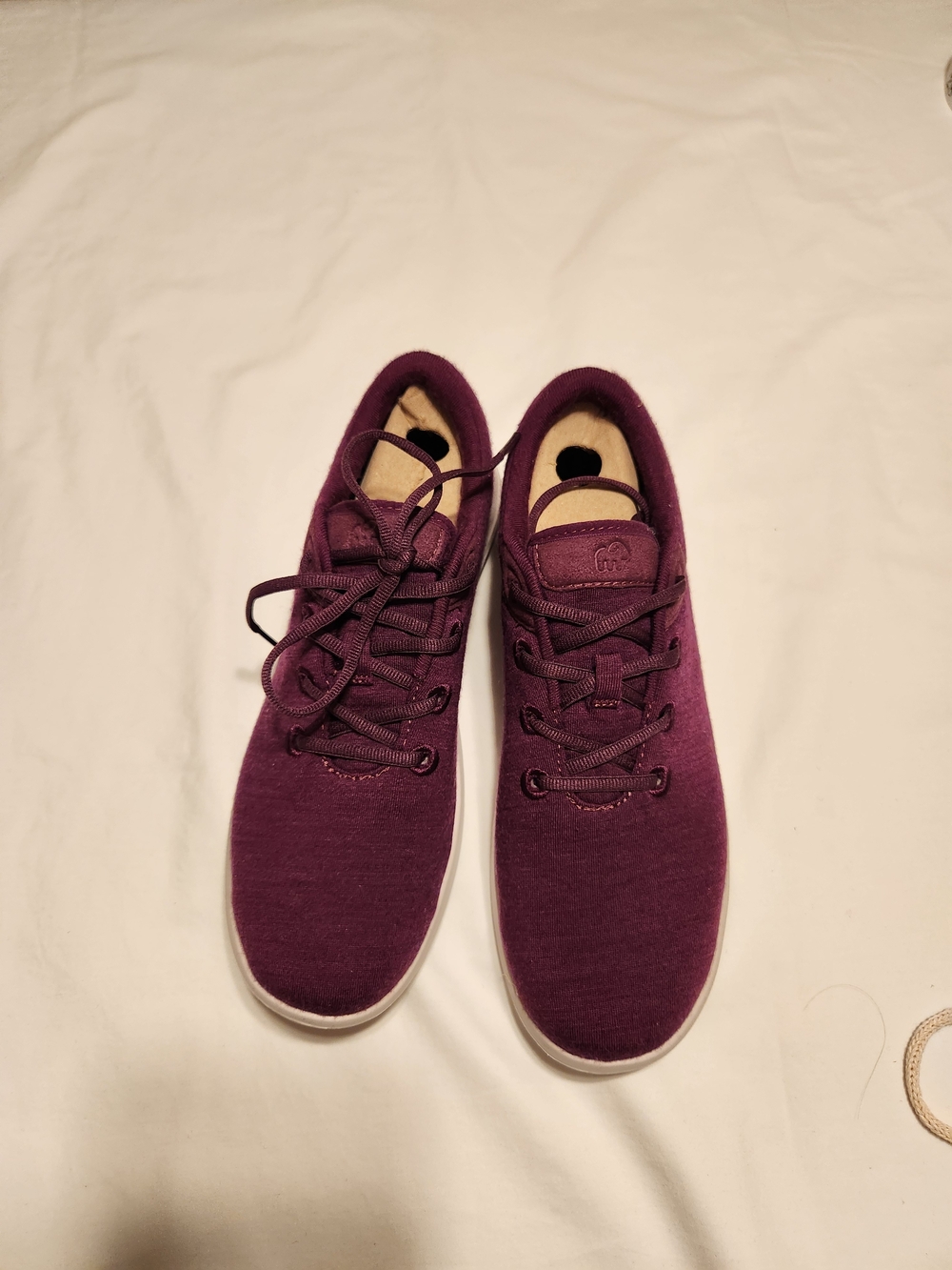 Merinos Women’s 10W Deep Purple Merino Wool Lace-Up Sneakers NEW Wide - Picture 2 of 14